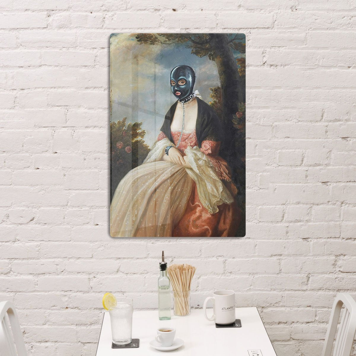 Banksy Gimp-Masked Woman HD Metal Print