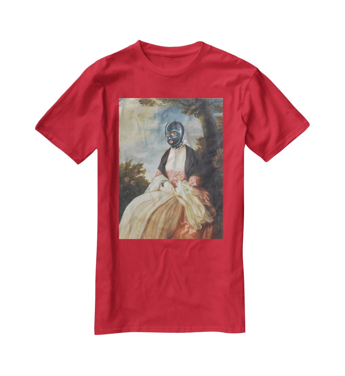 Banksy Gimp-Masked Woman T-Shirt - Canvas Art Rocks - 4