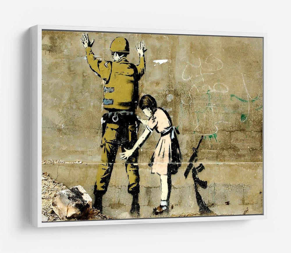 Banksy Girl And Soldier HD Metal Print