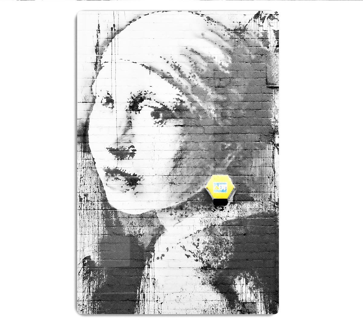 Banksy Girl With A Pierced Eardrum HD Metal Print