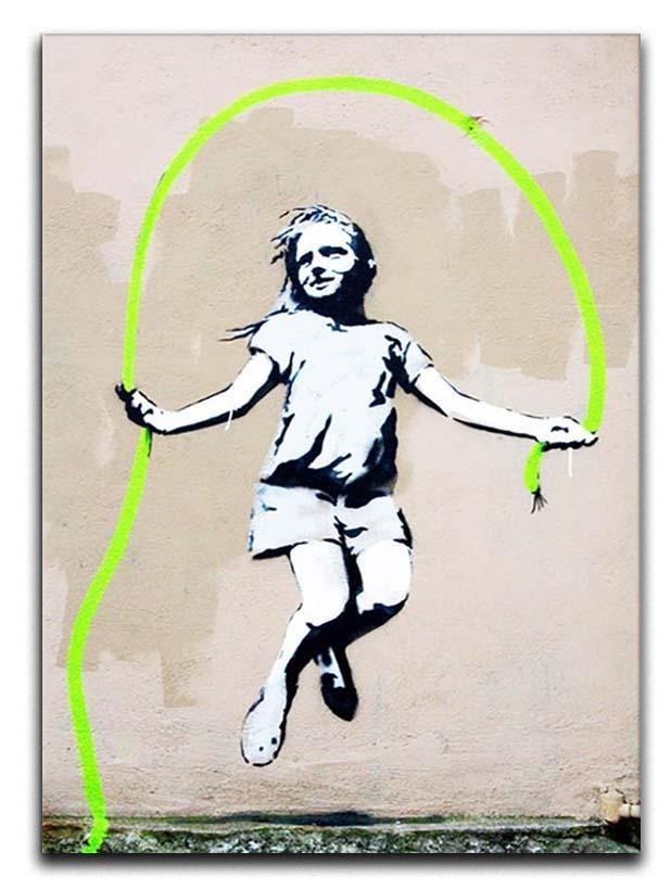 Banksy Girl With Skipping Rope Canvas Print or Poster  - Canvas Art Rocks - 1