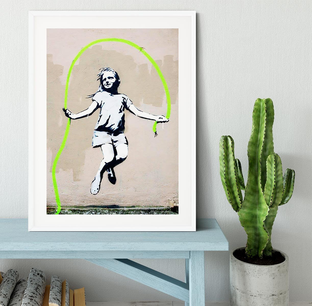 Banksy Girl With Skipping Rope Framed Print - Canvas Art Rocks - 5