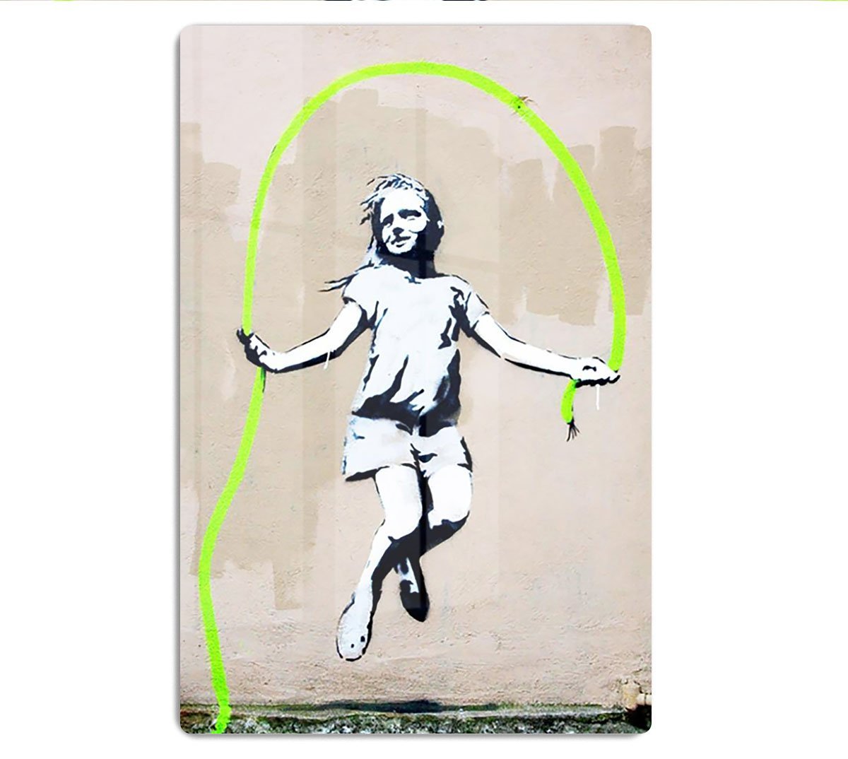 Banksy Girl With Skipping Rope HD Metal Print