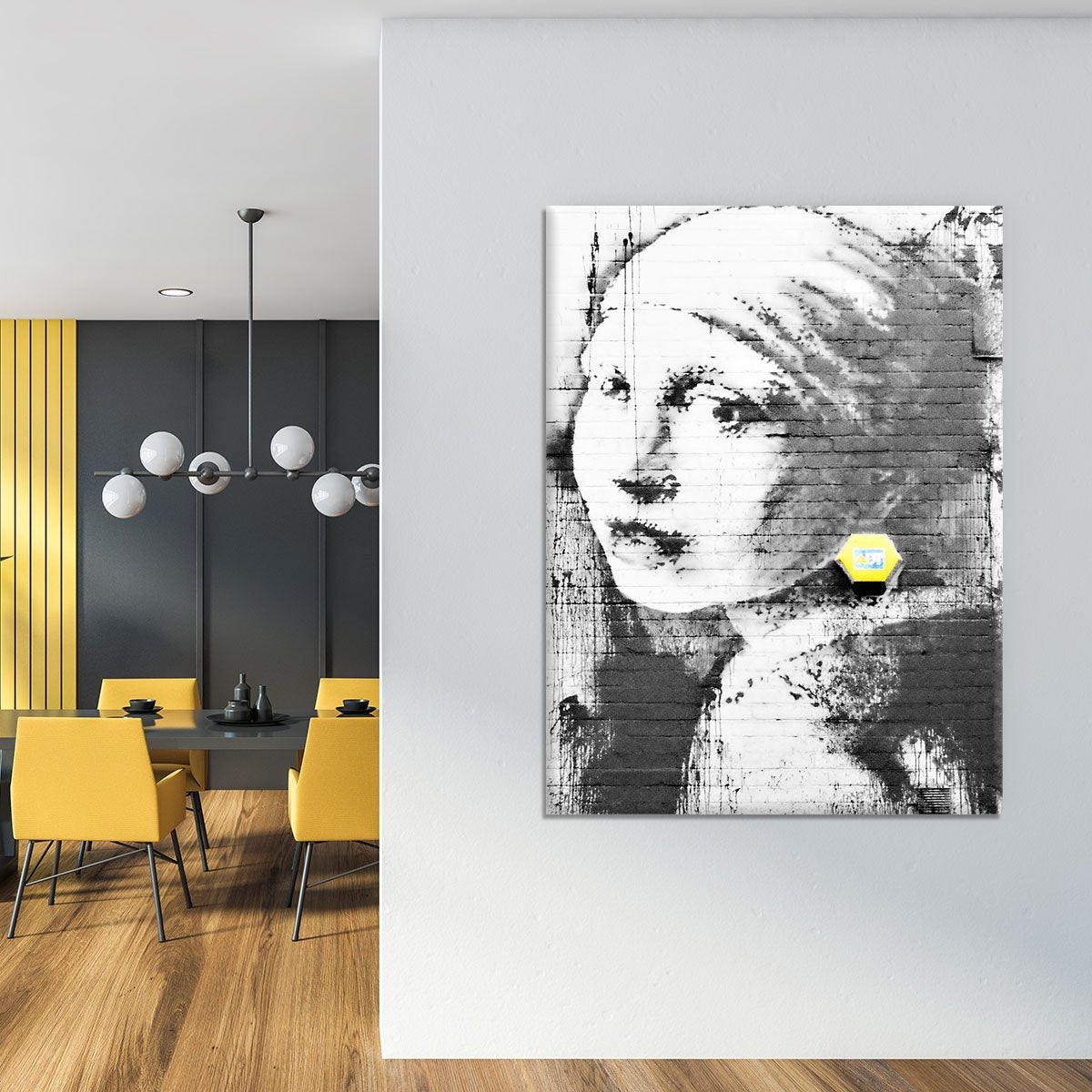 Banksy Girl With a Pierced Eardrum Canvas Print or Poster