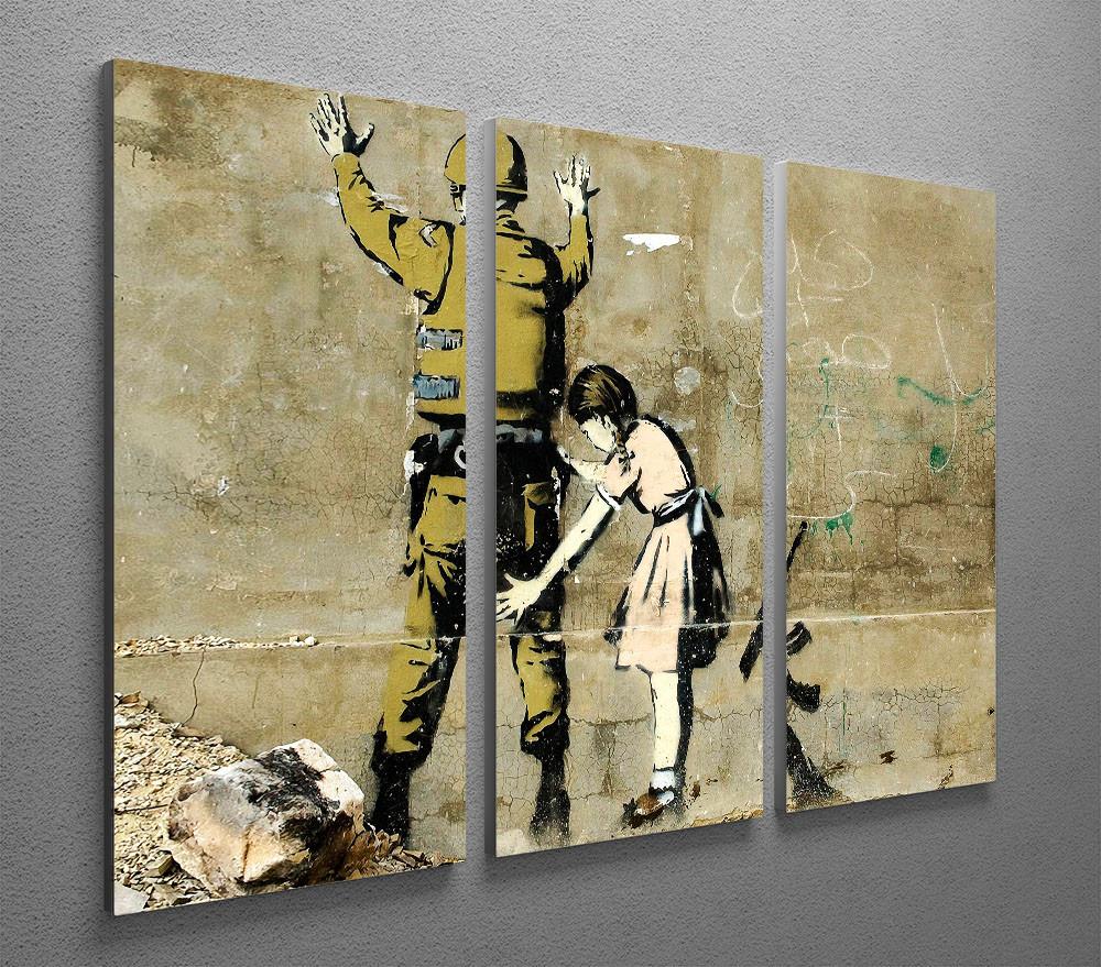 Banksy Girl and Soldier 3 Split Canvas Print - Canvas Art Rocks