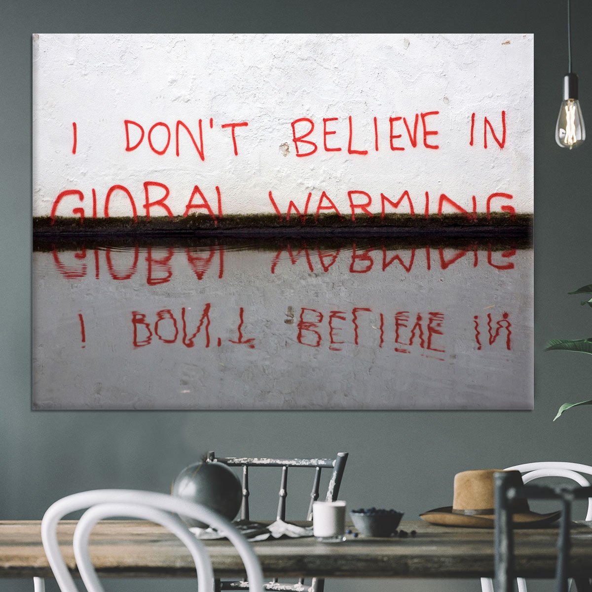 Banksy Global Warming Canvas Print or Poster