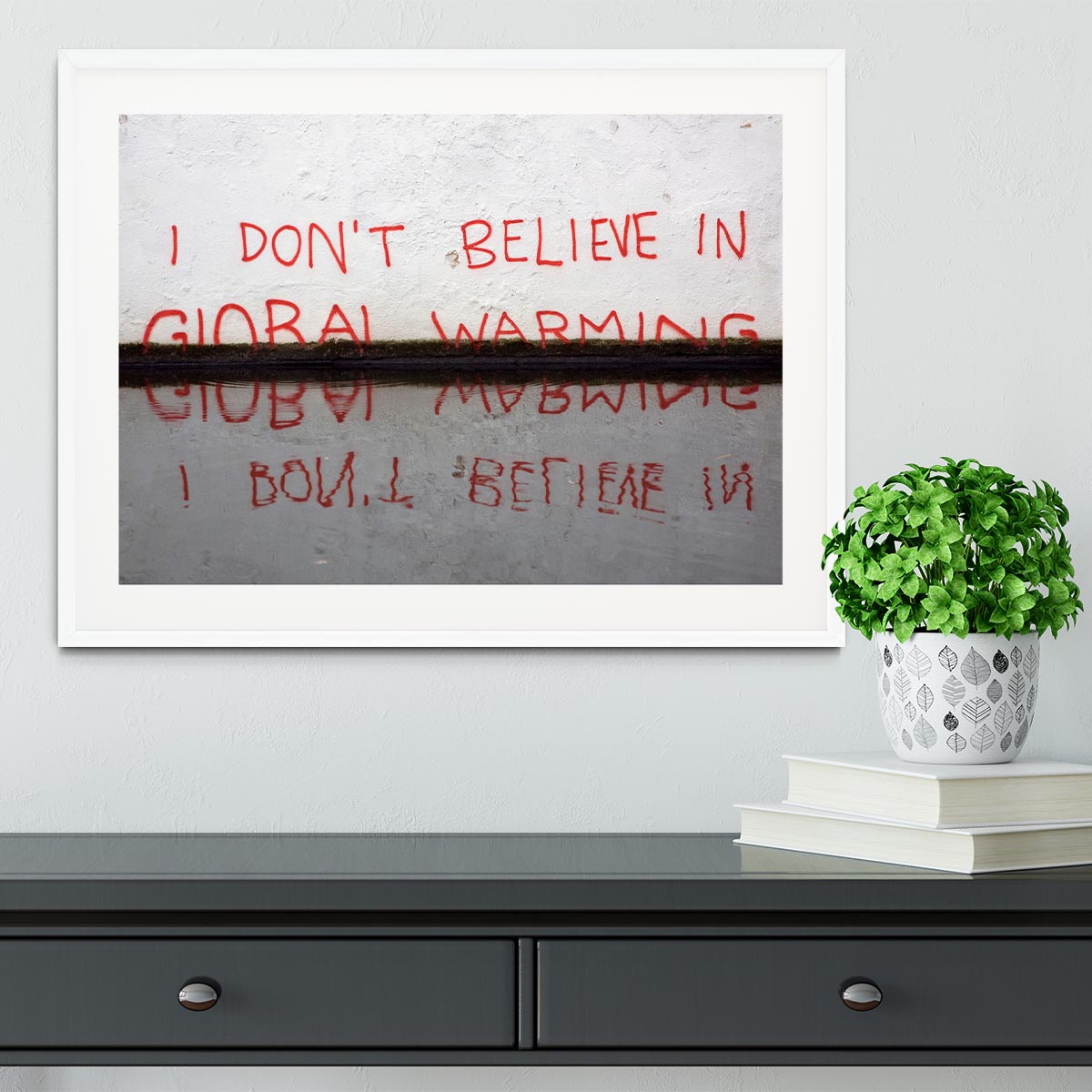 Banksy Global Warming Framed Print - Canvas Art Rocks - 5