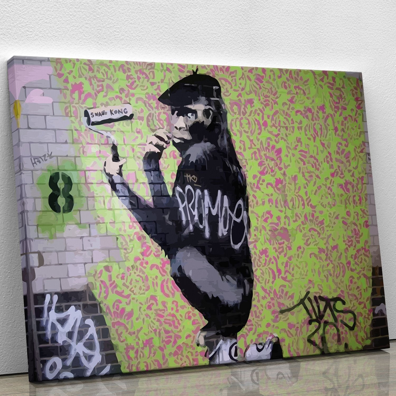 Banksy Gorilla Artist Canvas Print or Poster