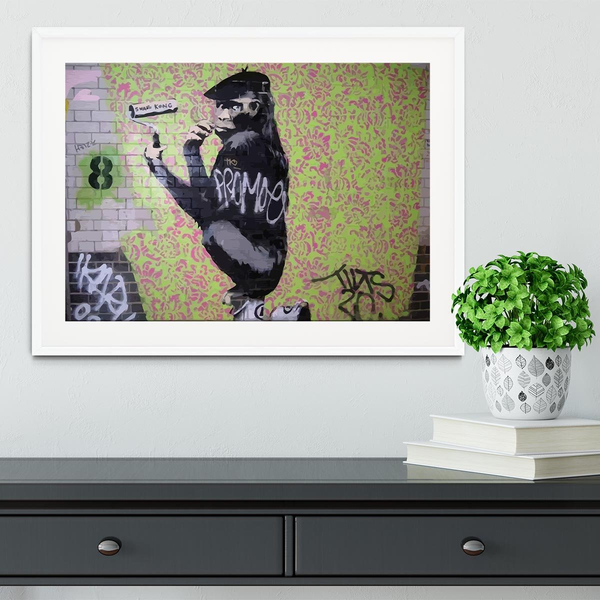 Banksy Gorilla Artist Framed Print - Canvas Art Rocks - 5