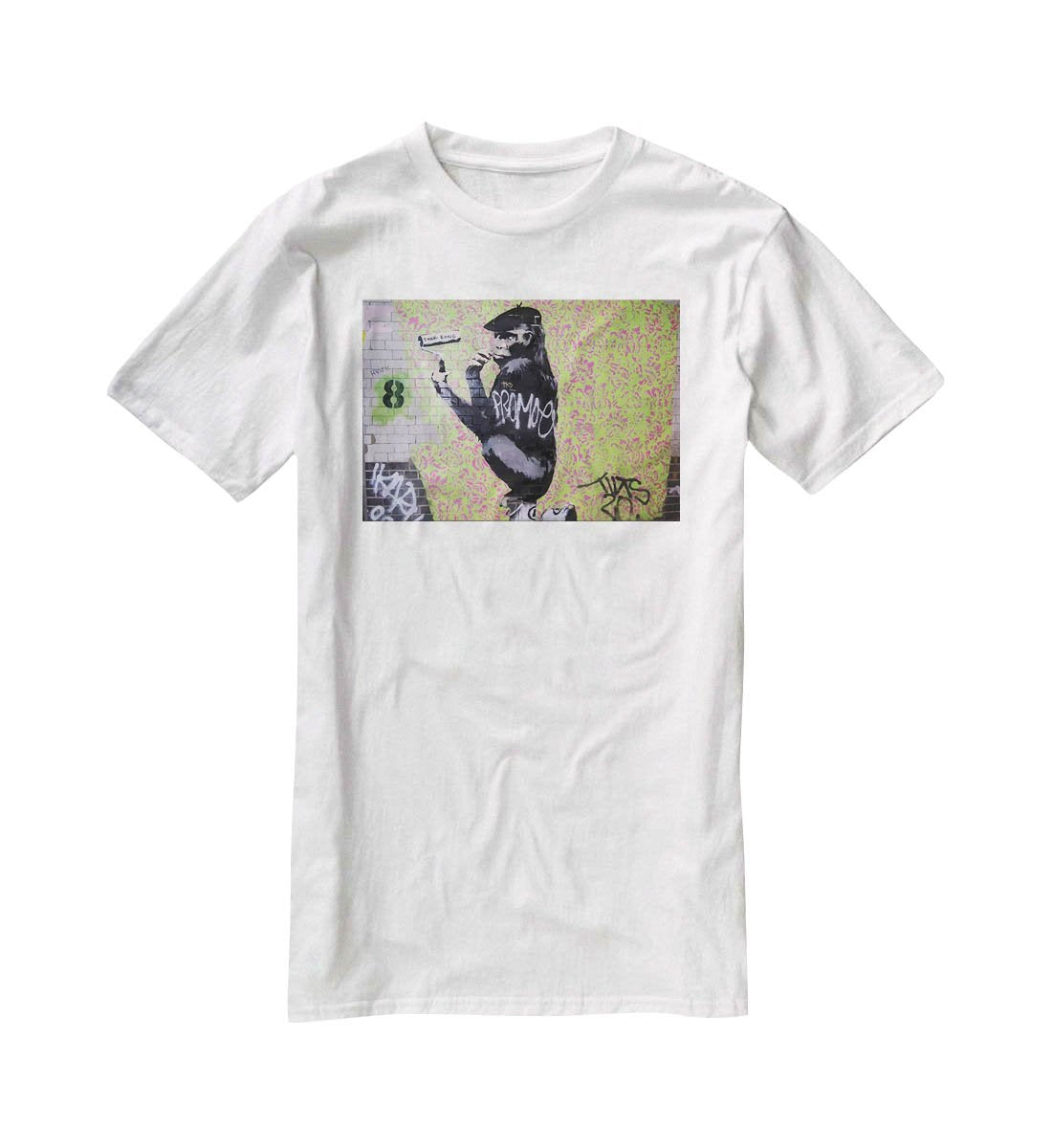 Banksy Gorilla Artist T-Shirt - Canvas Art Rocks - 5