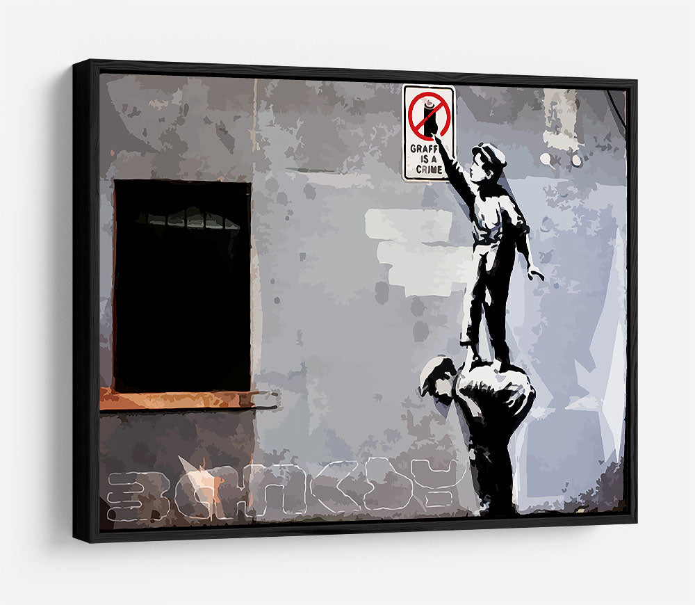 Banksy Graffiti is a Crime New York HD Metal Print - Canvas Art Rocks - 6