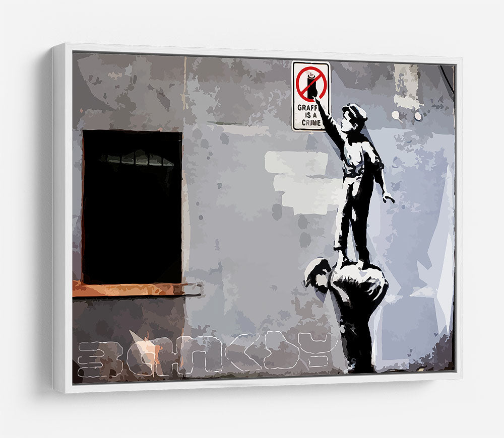 Banksy Graffiti is a Crime New York HD Metal Print - Canvas Art Rocks - 7