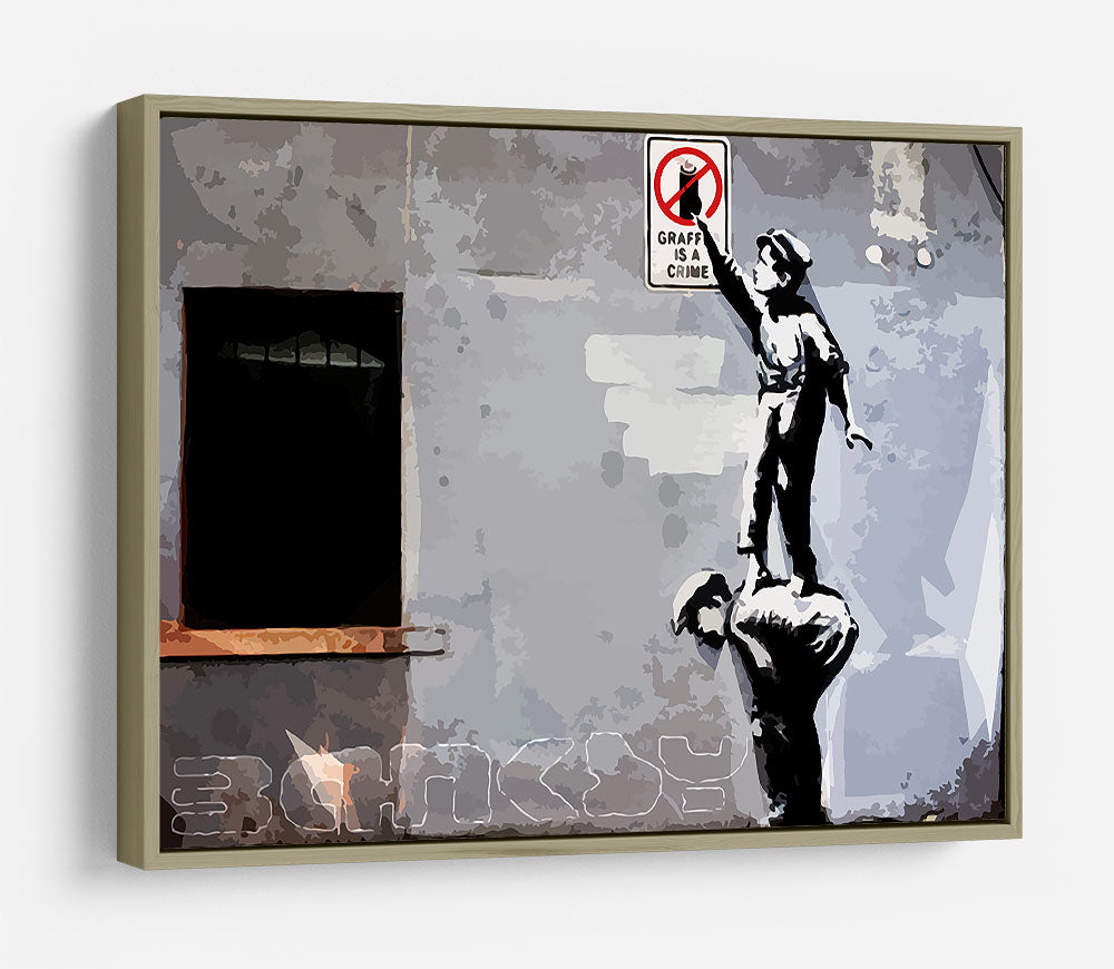 Banksy Graffiti is a Crime New York HD Metal Print - Canvas Art Rocks - 8