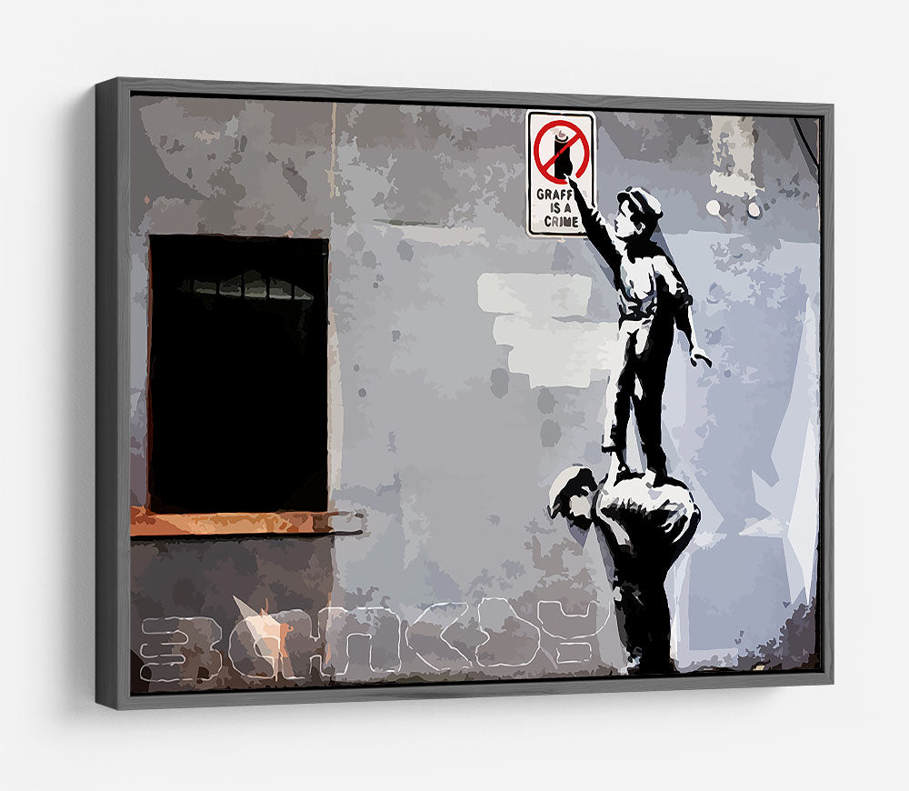 Banksy Graffiti is a Crime New York HD Metal Print - Canvas Art Rocks - 9