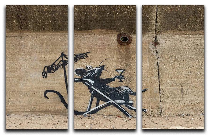 Banksy Great British Spraycation 3 Split Panel Canvas Print - Canvas Art Rocks - 1