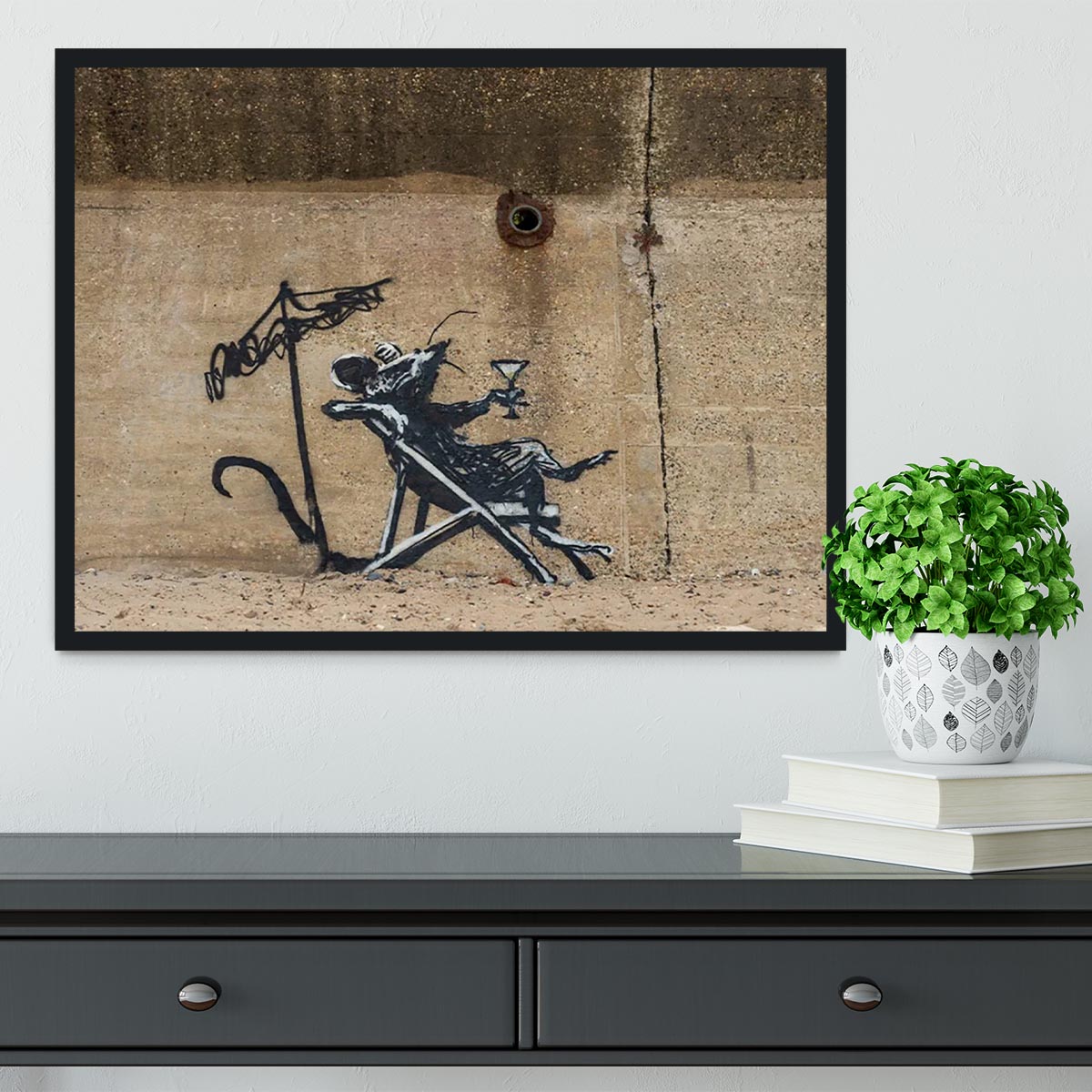 Banksy Great British Spraycation Framed Print - Canvas Art Rocks - 2