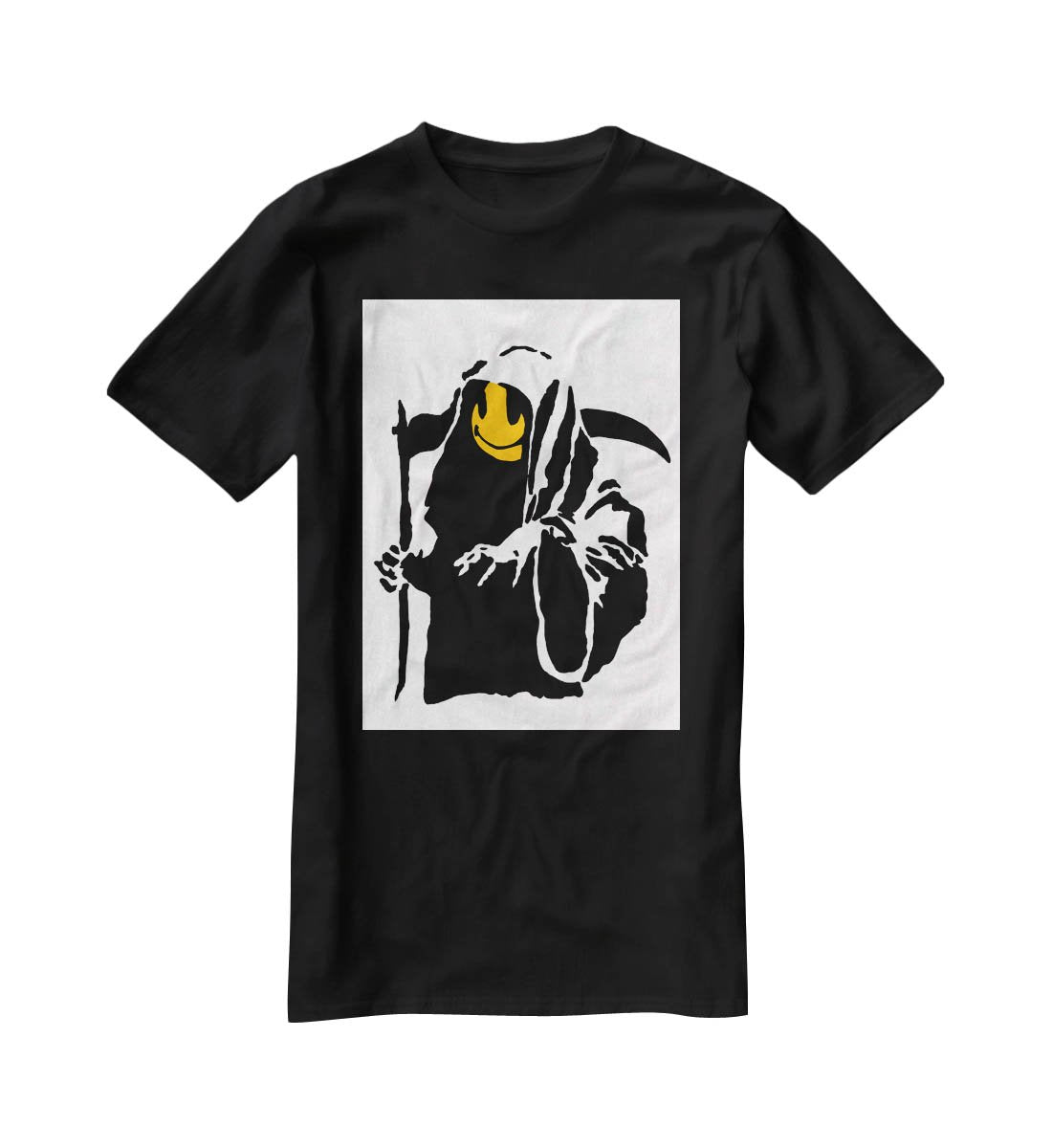 Banksy Grim Reaper T-Shirt - Canvas Art Rocks - 1