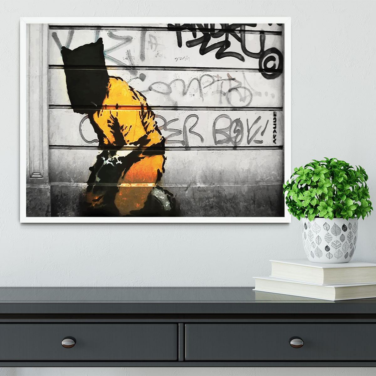 Banksy Guantanamo Bay Detainee Framed Print - Canvas Art Rocks -6