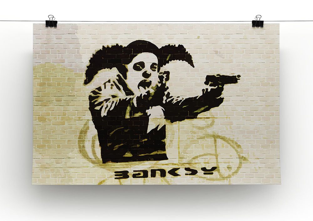 Banksy Gun Toting Clown Bristol Canvas Print or Poster - Canvas Art Rocks - 2