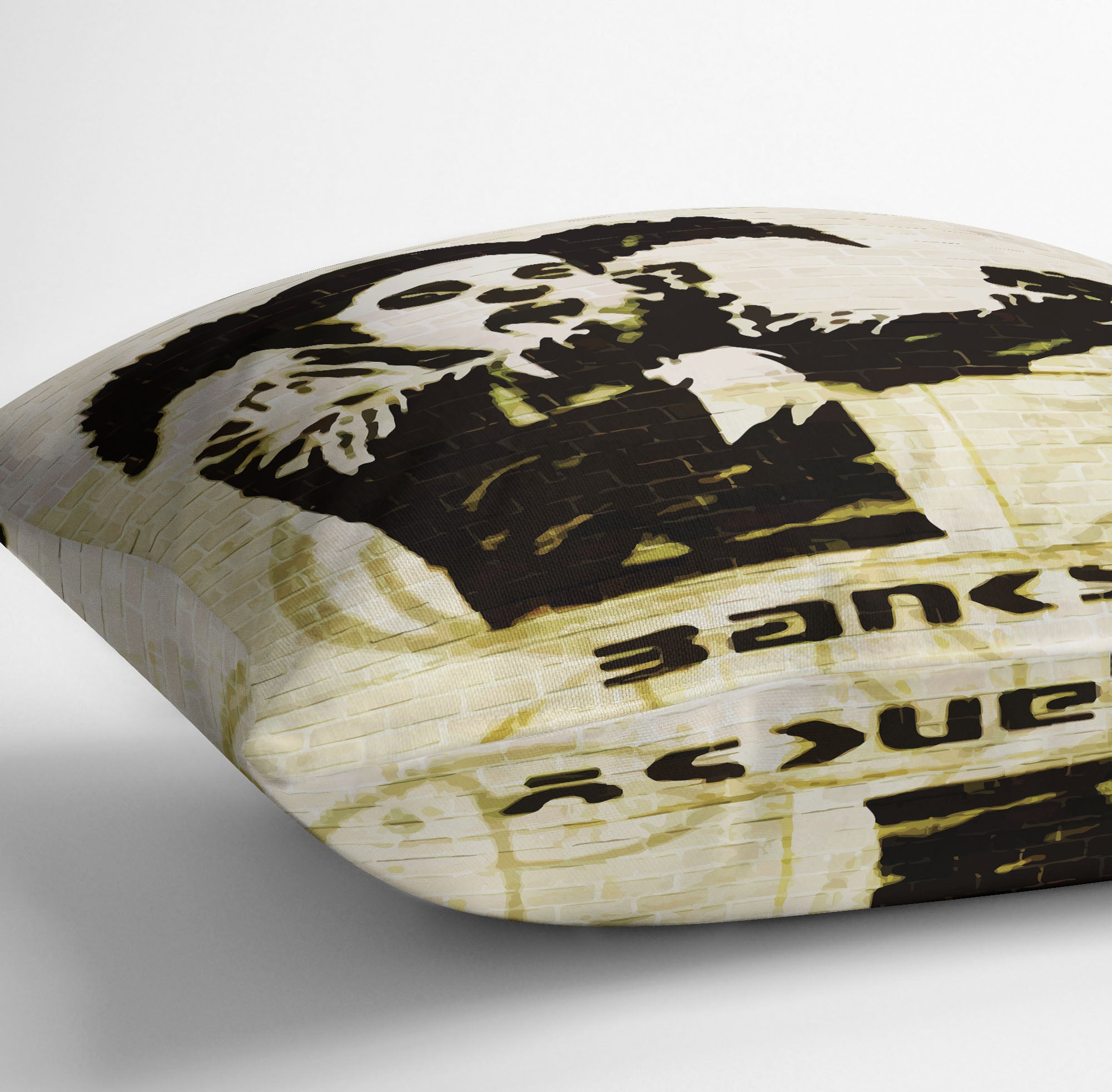 Banksy Gun Toting Clown Bristol Cushion - Canvas Art Rocks - 3