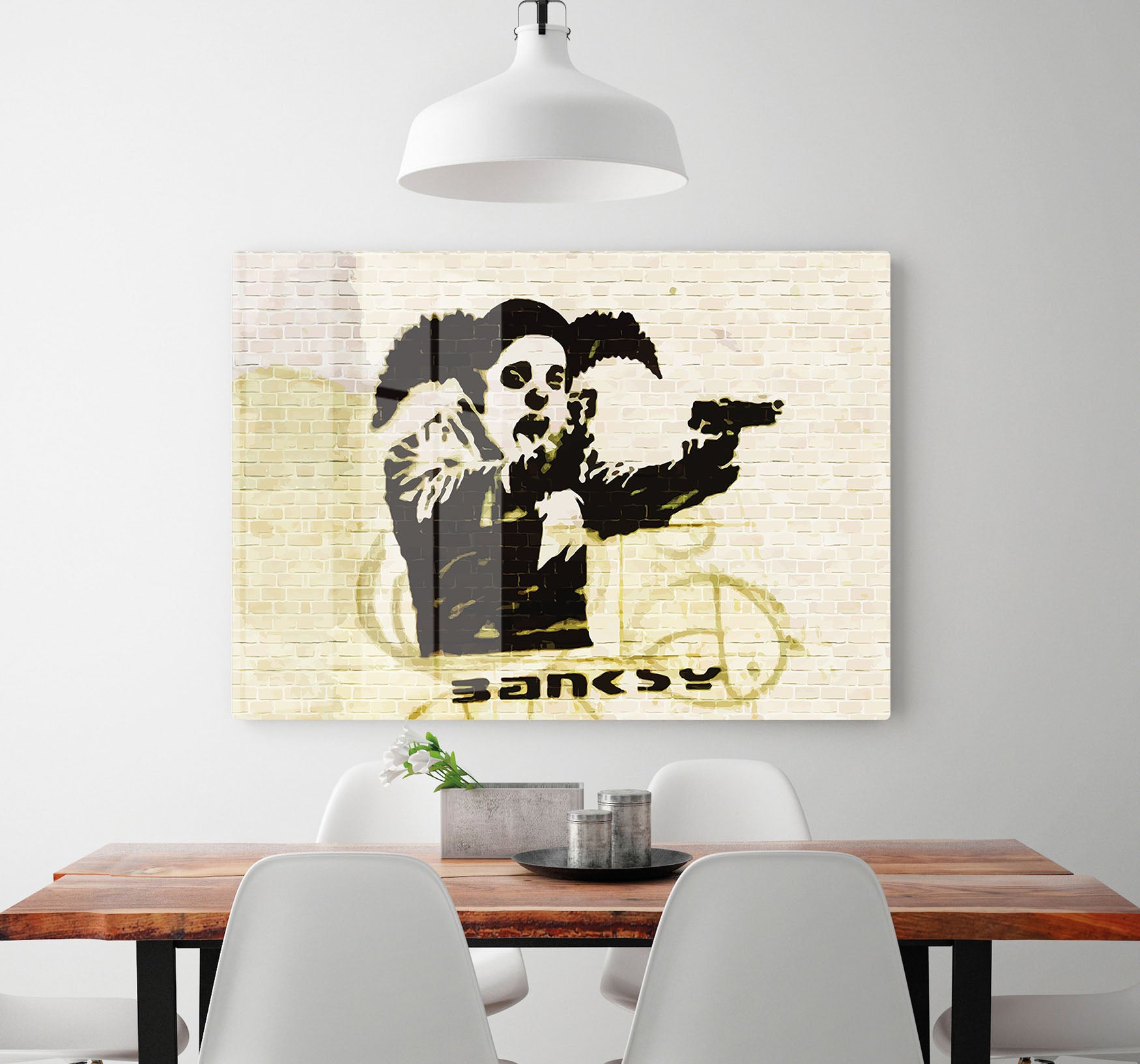 Banksy Gun Toting Clown Bristol HD Metal Print - Canvas Art Rocks - 2
