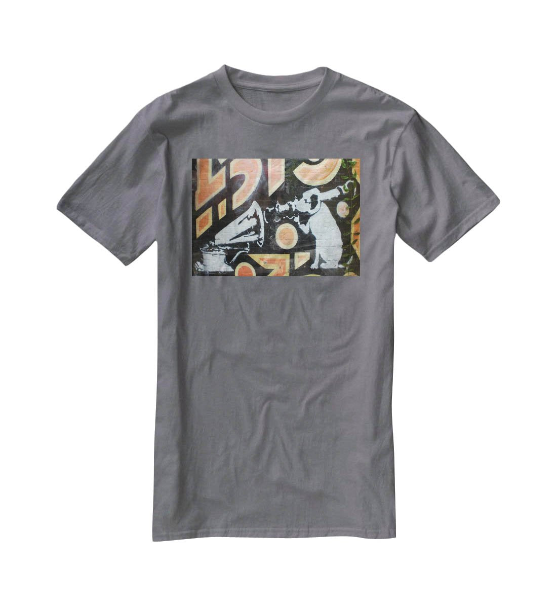 Banksy HMV Dog T-Shirt - Canvas Art Rocks - 3