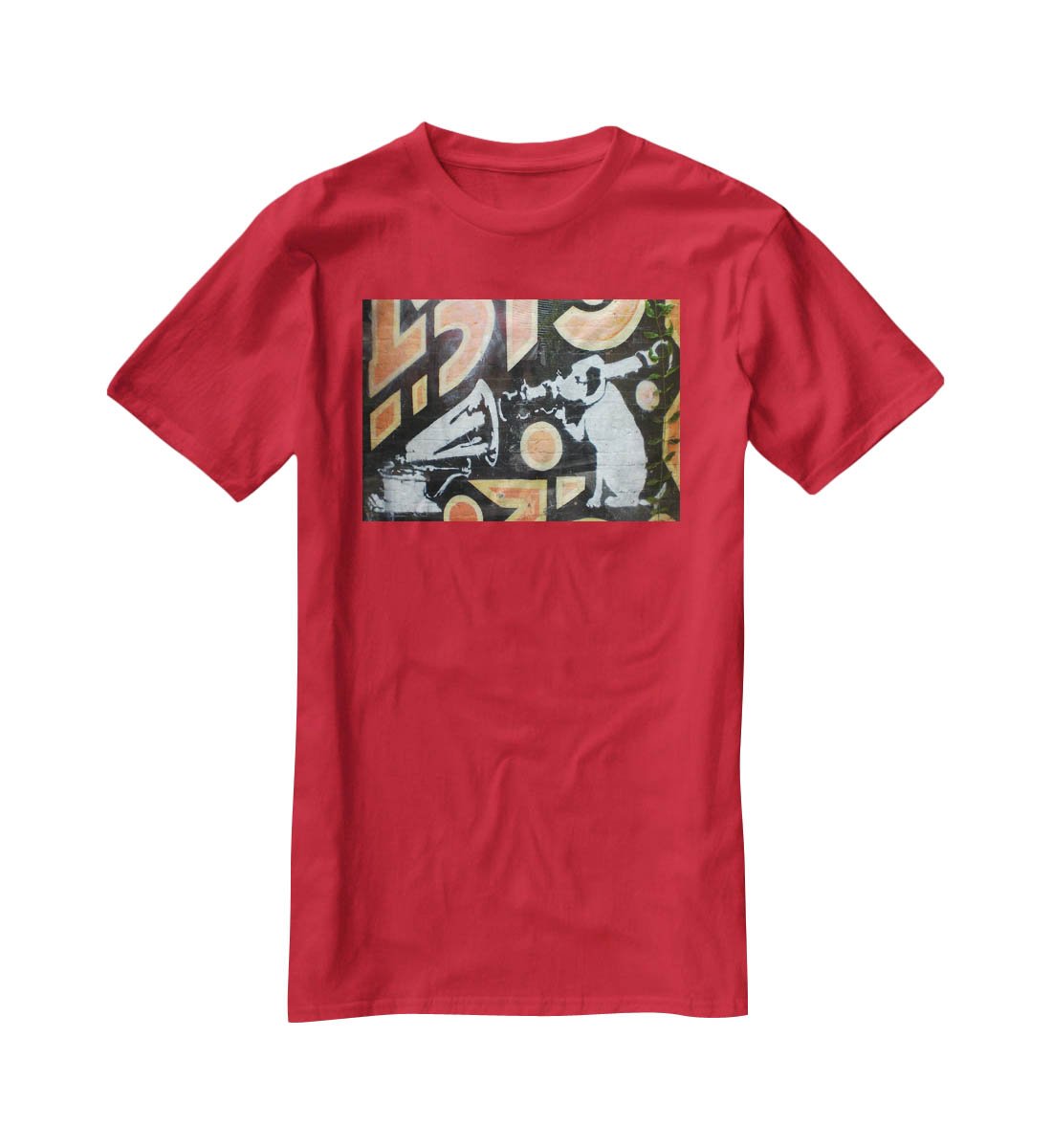 Banksy HMV Dog T-Shirt - Canvas Art Rocks - 4