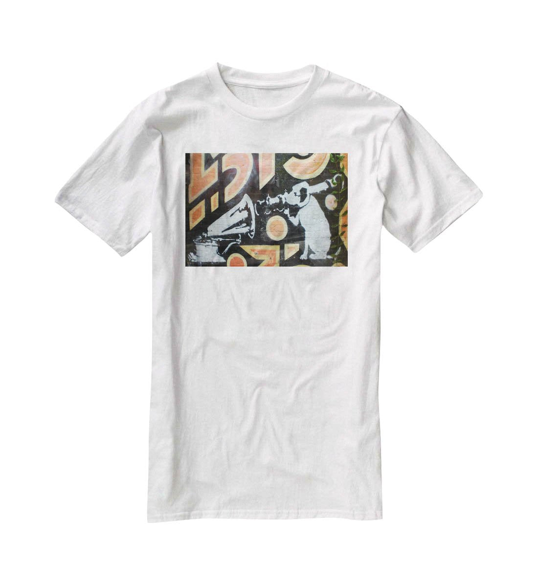 Banksy HMV Dog T-Shirt - Canvas Art Rocks - 5