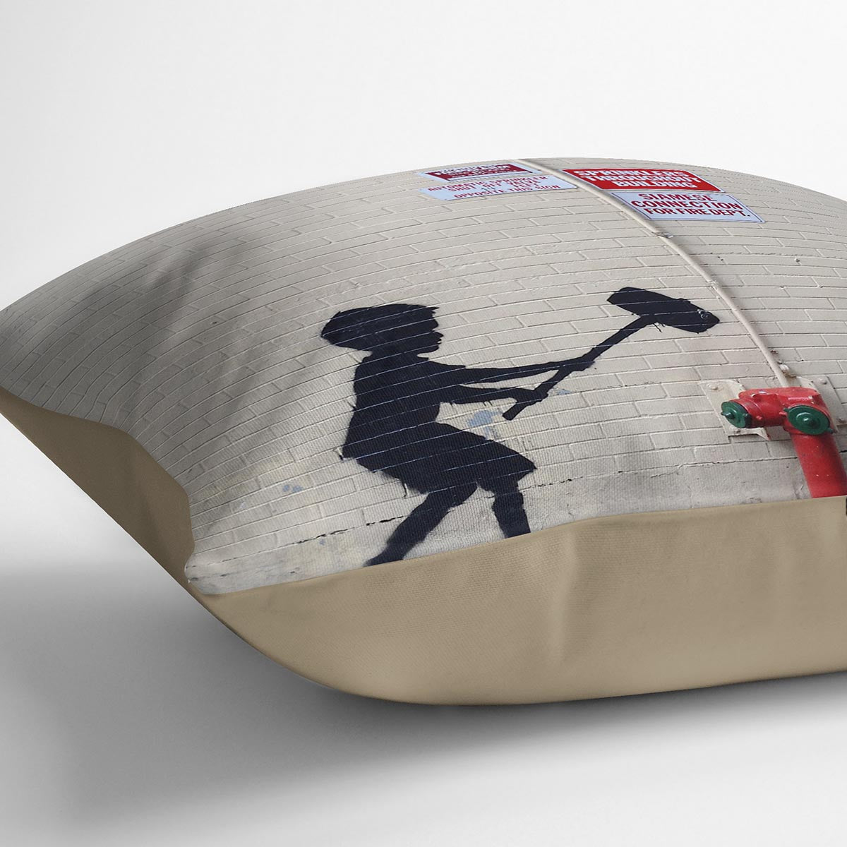 Banksy Hammer Boy Cushion