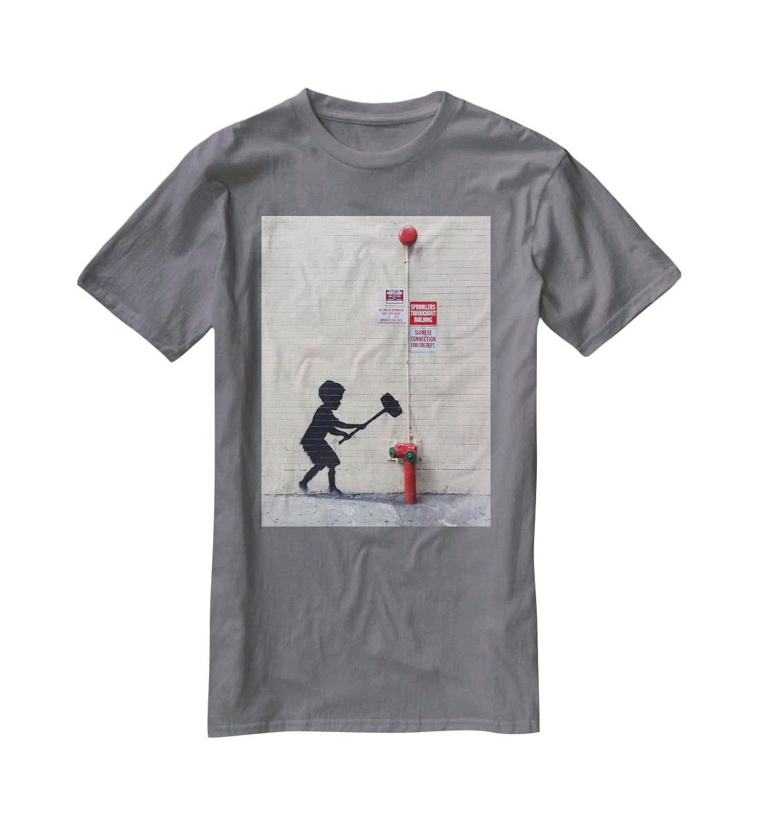 Banksy Hammer Boy T-Shirt - Canvas Art Rocks - 3