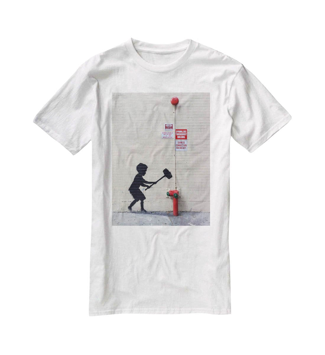 Banksy Hammer Boy T-Shirt - Canvas Art Rocks - 5