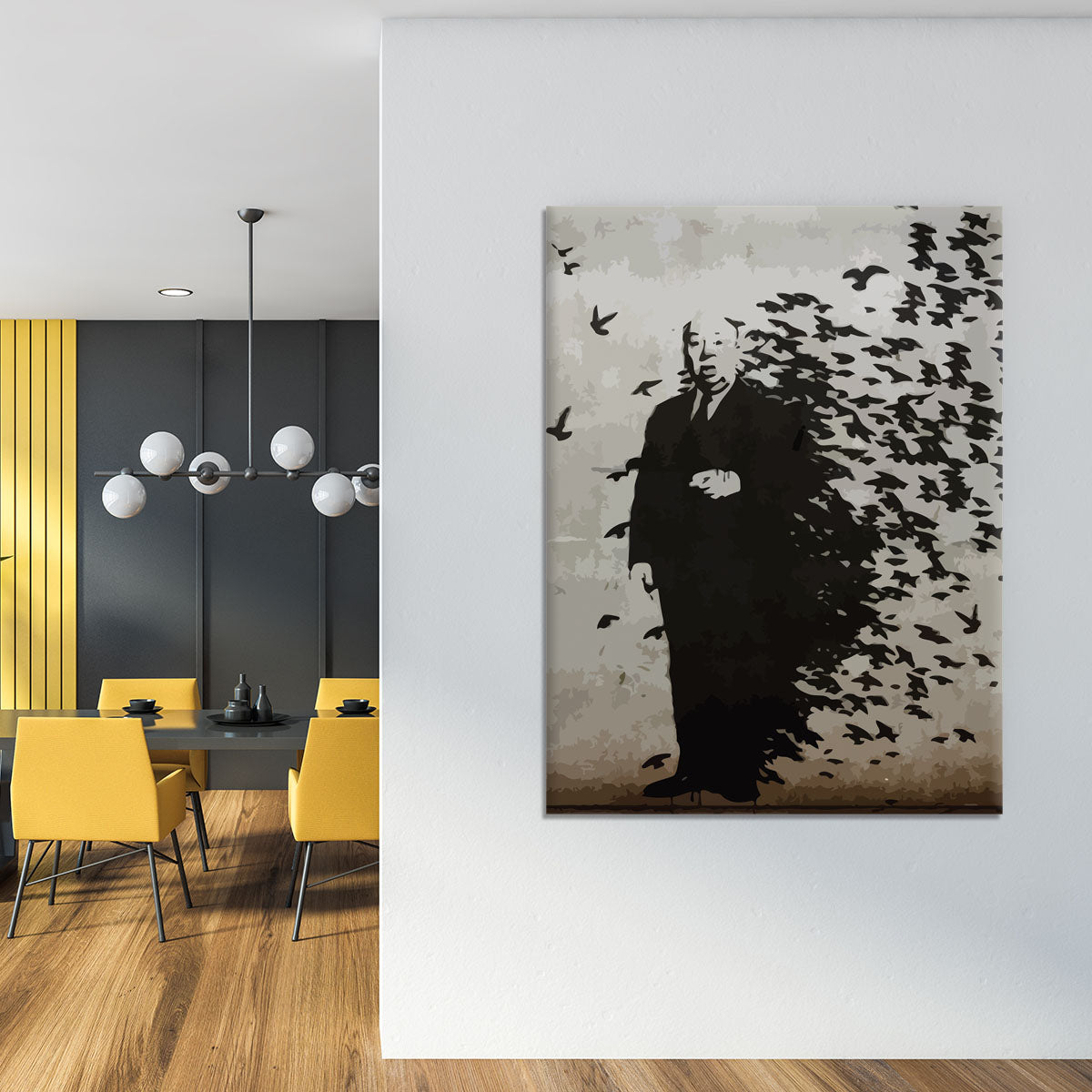 Banksy Hitchcock Birds Canvas Print or Poster - Canvas Art Rocks - 4