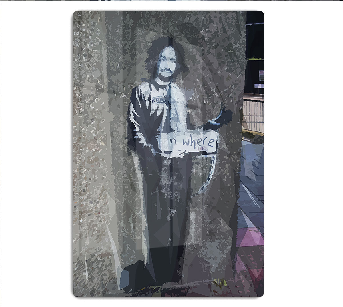 Banksy Hitchhiker To Anywhere HD Metal Print - Canvas Art Rocks - 1