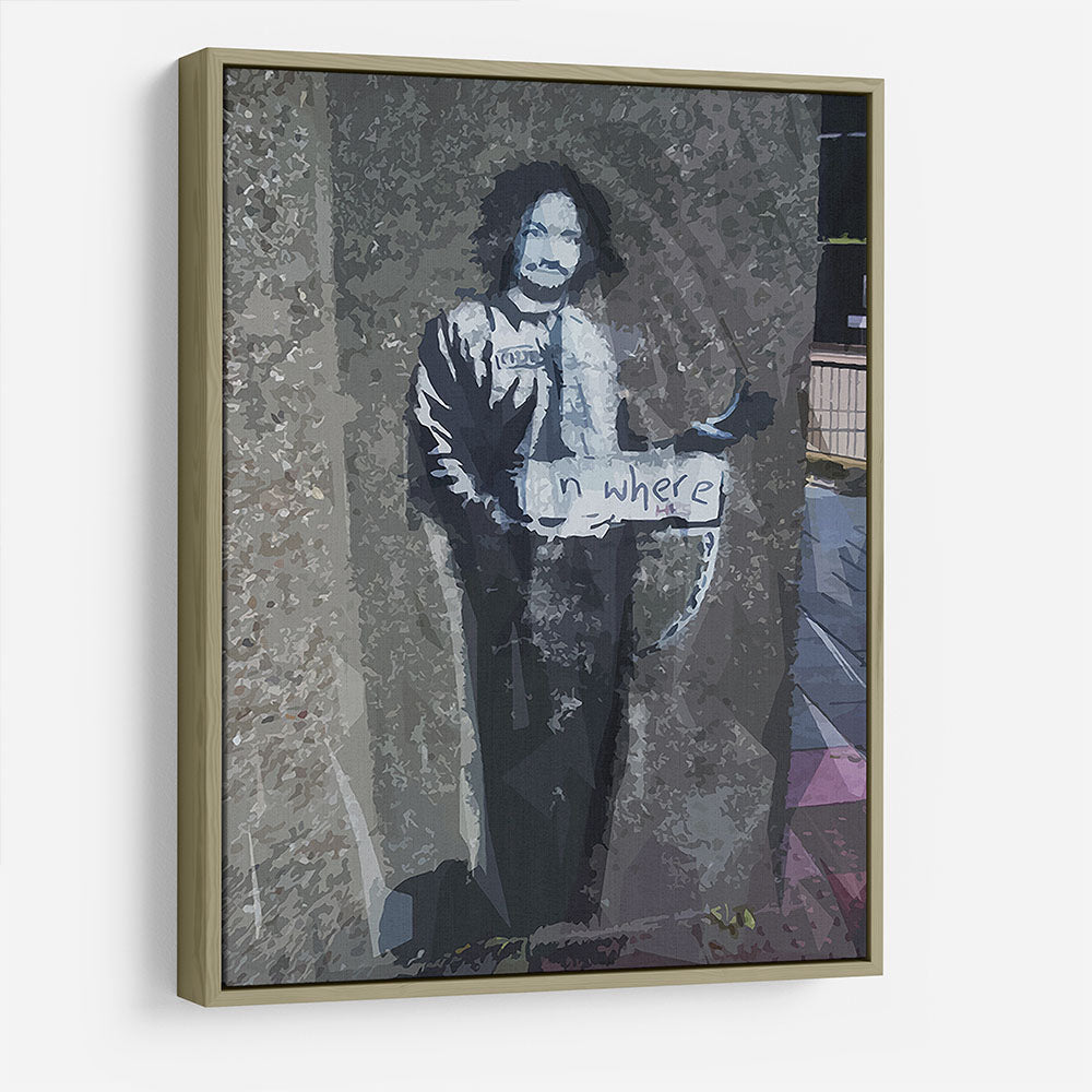 Banksy Hitchhiker To Anywhere HD Metal Print - Canvas Art Rocks - 8