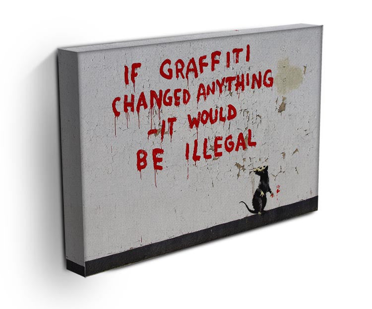 Banksy If Graffiti Changed Anything Print - Canvas Art Rocks - 3
