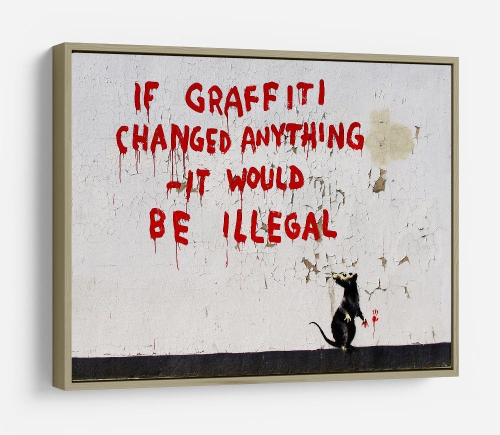 Banksy If Graffiti Changed Anything HD Metal Print