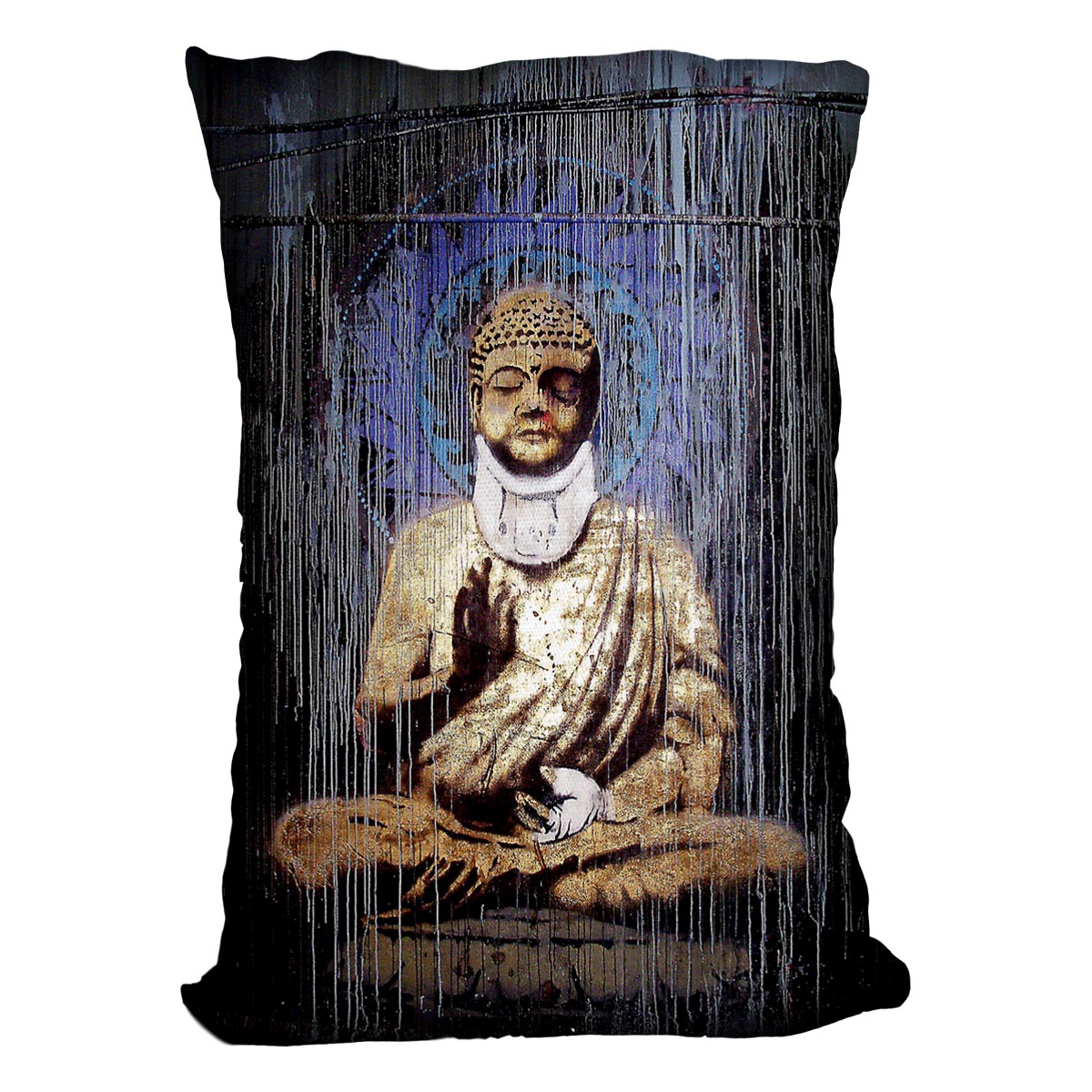 Banksy Injured Buddha Cushion