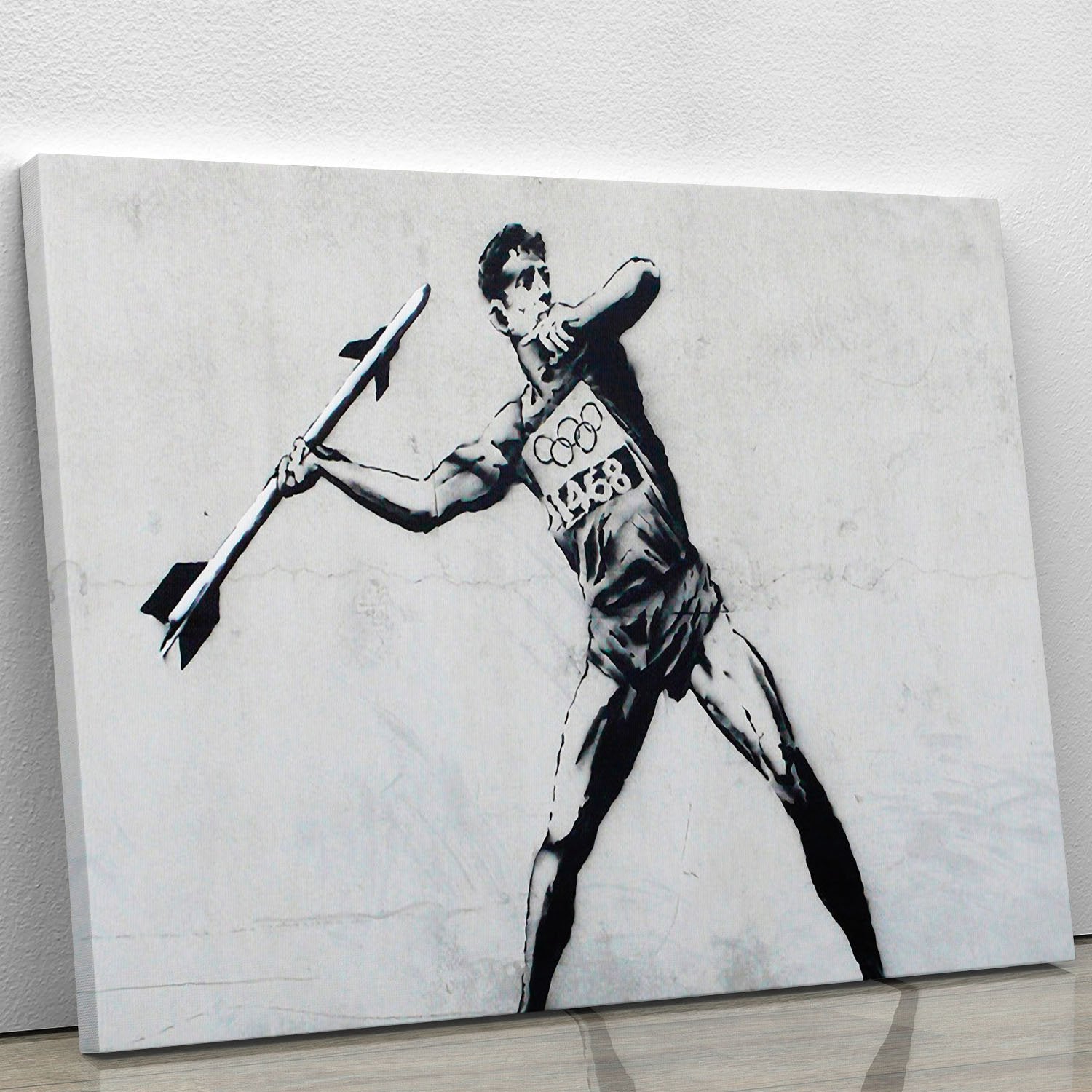 Banksy Javelin Thrower Canvas Print or Poster