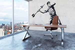Banksy Javelin Thrower Wall Mural Wallpaper - Canvas Art Rocks - 3