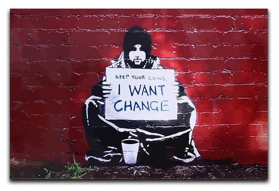 Banksy Keep Your Coins Canvas Print or Poster  - Canvas Art Rocks - 1