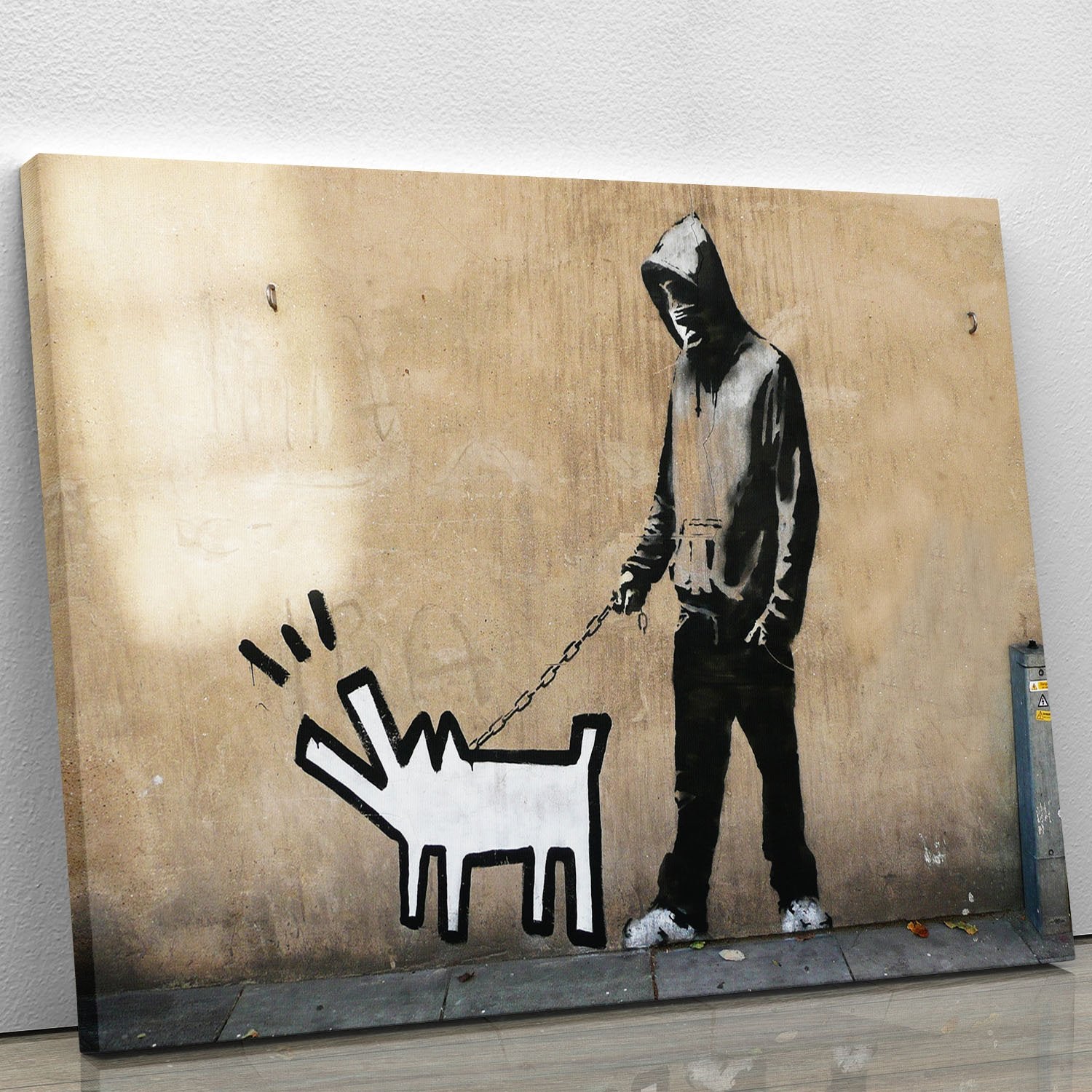 Banksy Keith Haring Dog Canvas Print or Poster