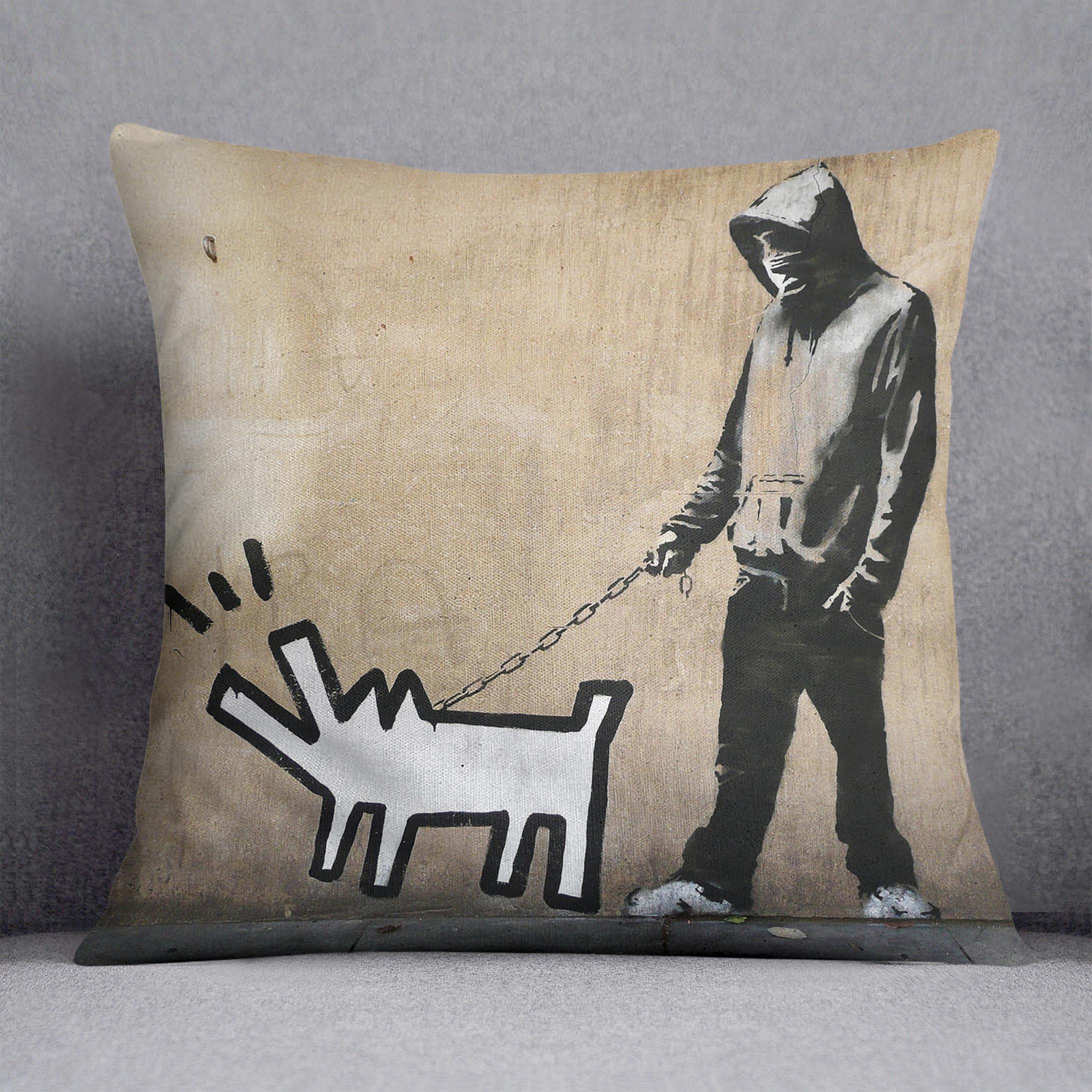 Banksy Keith Haring Dog Cushion