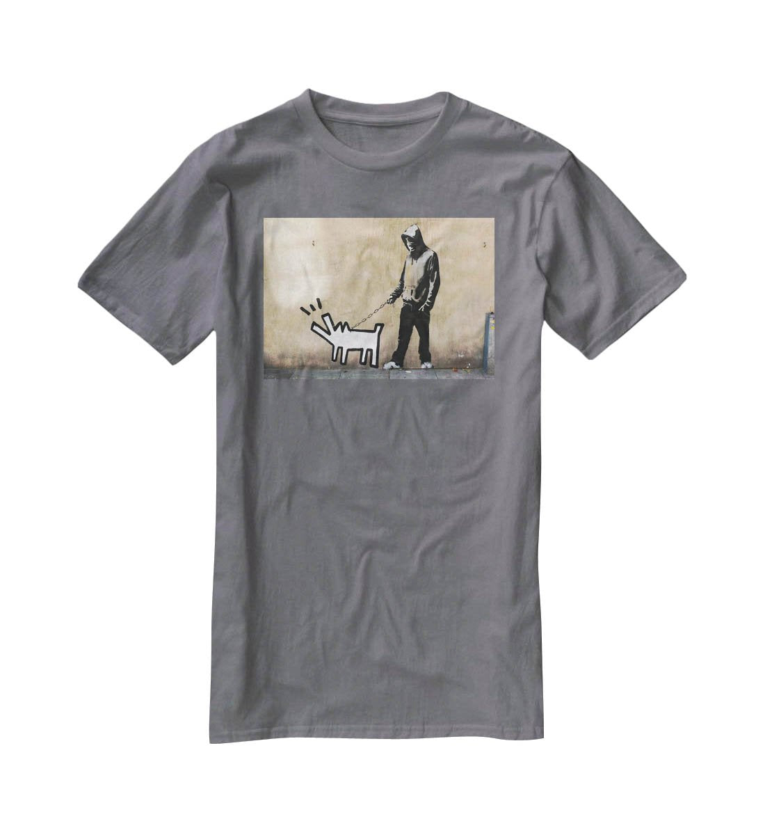 Banksy Keith Haring Dog T-Shirt - Canvas Art Rocks - 3