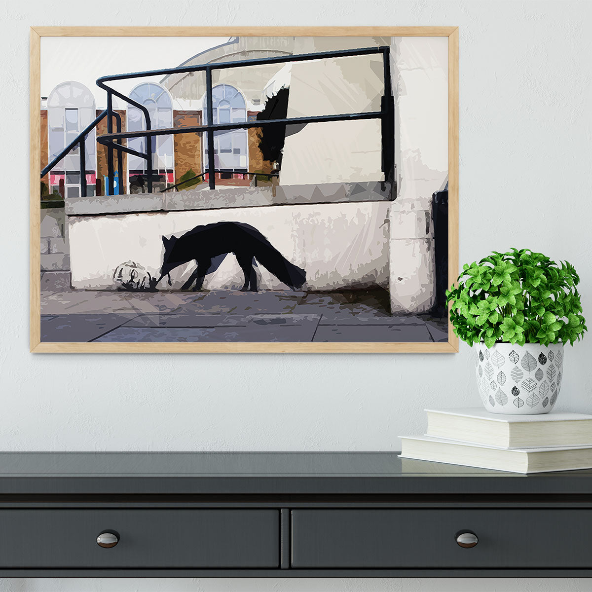 Banksy Kentucky Fox Framed Print - Canvas Art Rocks - 4
