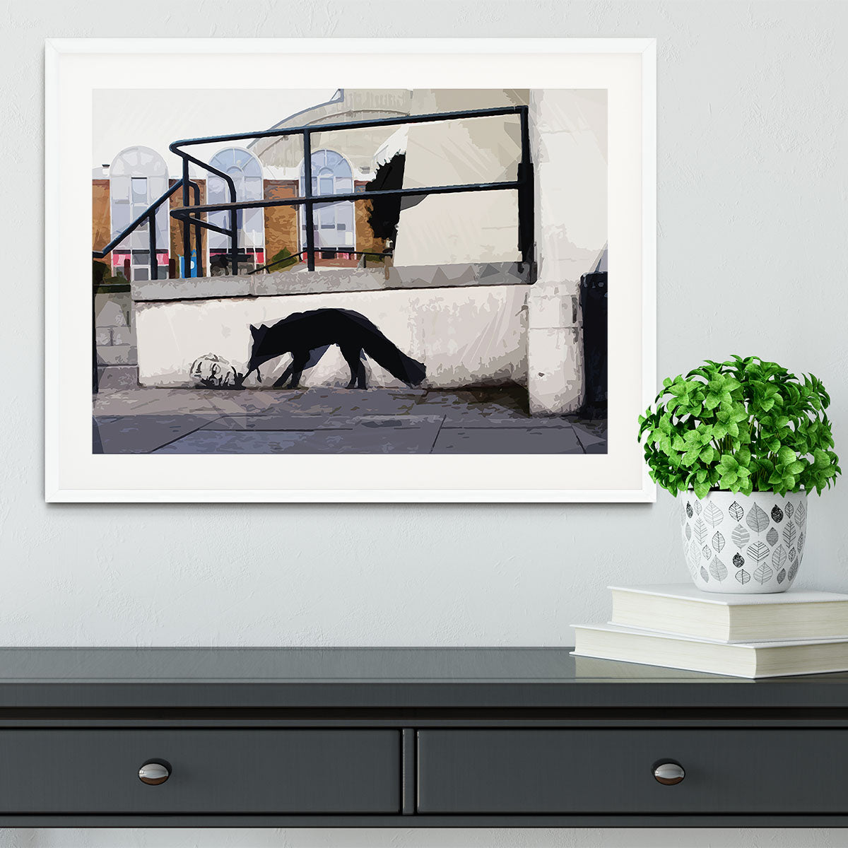 Banksy Kentucky Fox Framed Print - Canvas Art Rocks - 5