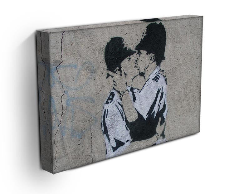 Banksy Kissing Policemen Print - Canvas Art Rocks - 3