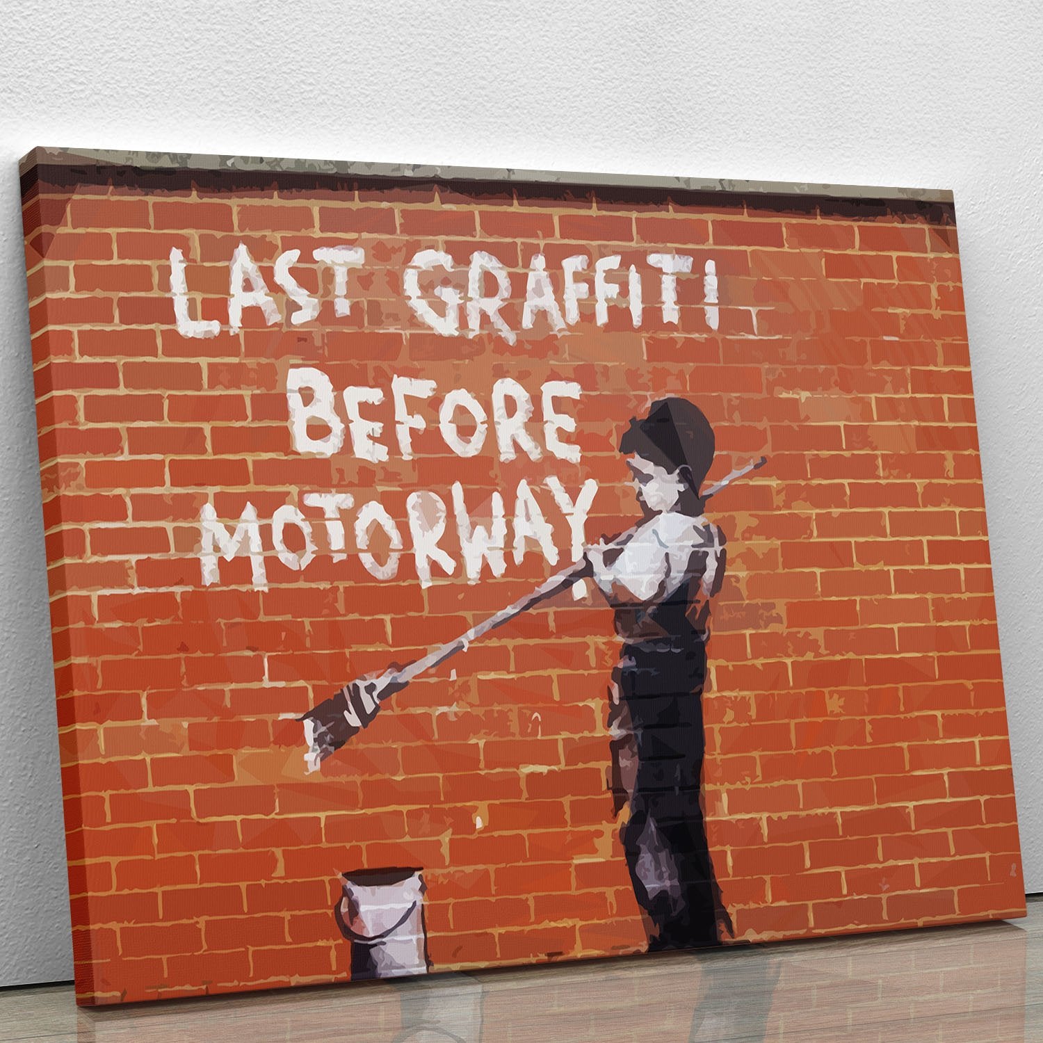 Banksy Last Graffiti Before Motorway Canvas Print or Poster