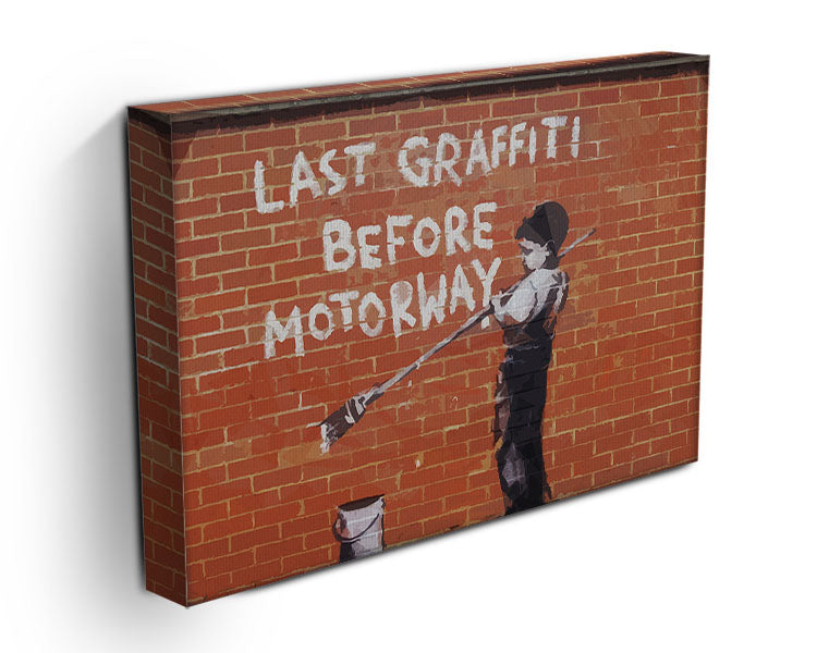 Banksy Last Graffiti Before Motorway Canvas Print or Poster - Canvas Art Rocks - 3