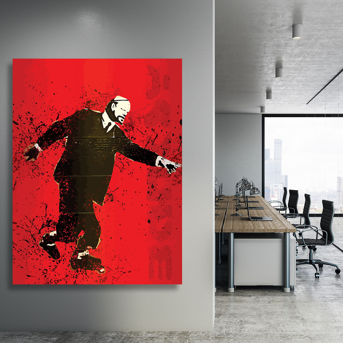 Banksy Lenin on Roller Blades Canvas Print or Poster - Canvas Art Rocks - 3