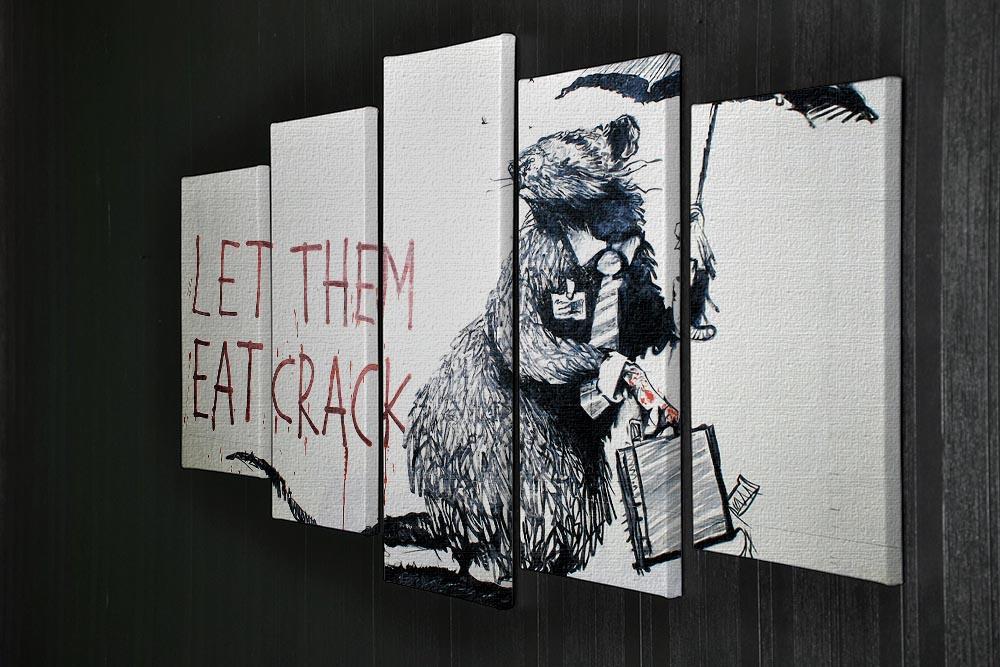 Banksy Let Them Eat Crack 5 Split Panel Canvas - Canvas Art Rocks - 2